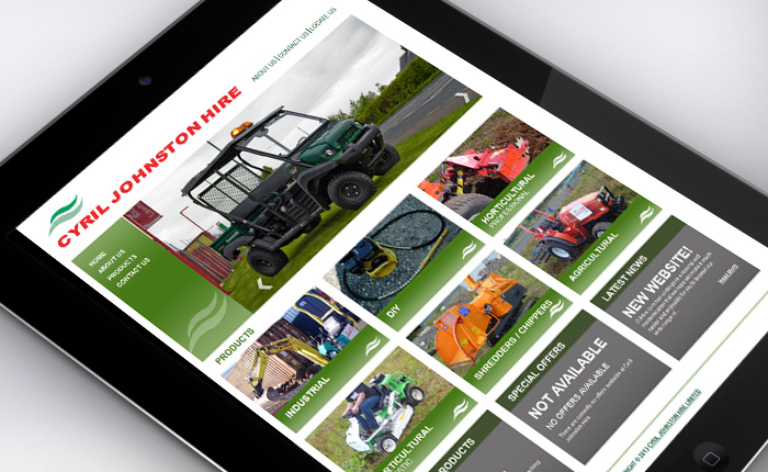 Cyril Johnston CJ Hire Website Tablet 01