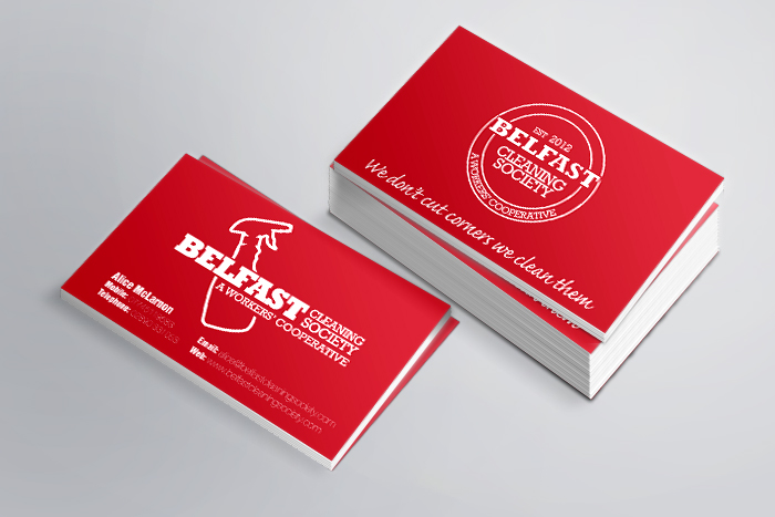 Belfast Cleaning Society Business Cards
