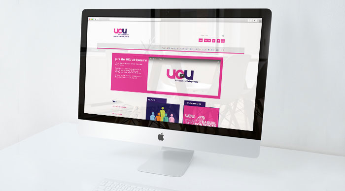 UCU Queen's Branch Website Desktop