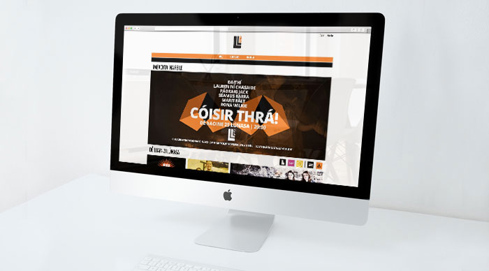 Liú Lúnasa Festival Responsive Website Design - Desktop